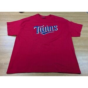 Vintage Minnesota Twins Shirt XXL Red MLB Baseball USA Y2K Crew Neck